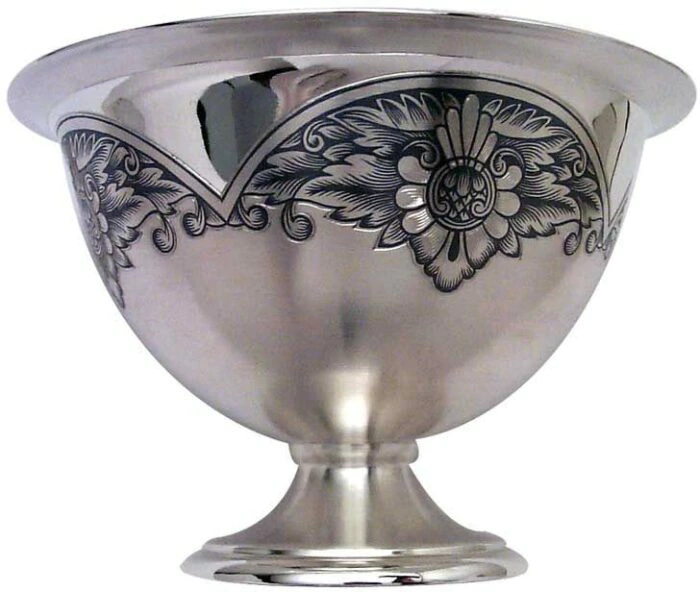 A vase for sweets made of silver