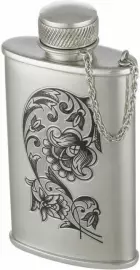 Silver flask "Scarlet Flower"