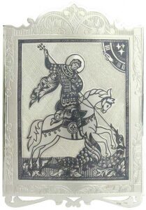 Silver icon "George the Victorious"