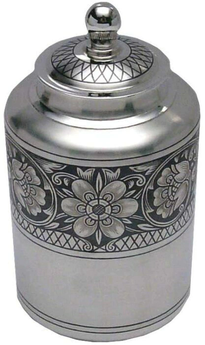 Коробка для чая из серебра "Цветы"