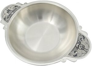 Тарелочка детская из серебра "Белочка"