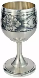 A glass for spirits made of silver "Flower"