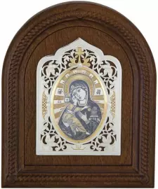 Икона из серебра "Владимирская Пресвятая Богородица"