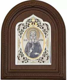 Икона из серебра "Святая Блаженная Матрона"