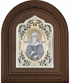 Икона из серебра "Блаженная Ксения Петербуржская"