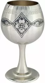 Рюмка для вина из серебра "Цветок"