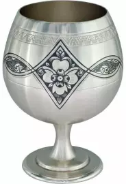 Cognac glass made of silver "Flower"