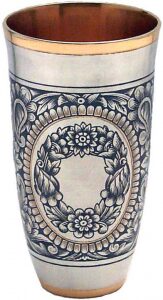 Silver water glass "Wreath"