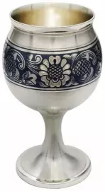 Рюмка для коньяка из серебра "Гербера"