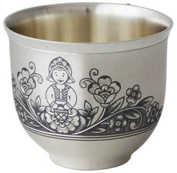 Children's cup made of silver "Little Red Riding Hood"
