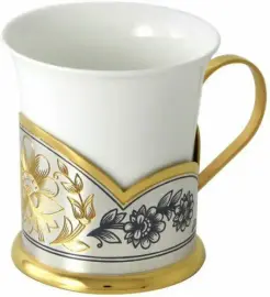 Кофейная чашка из серебра "Астра"