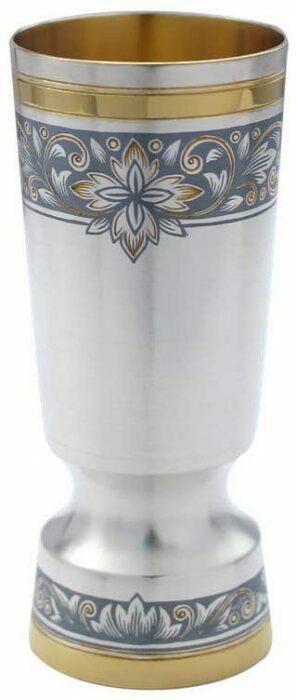 Стопка из серебра с позолотой