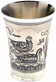 Стопка из серебра "Утки"