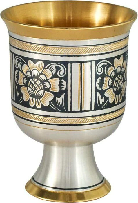 Silver cup "Peonies"
