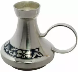 Подсвечник из серебра для церковной свечи