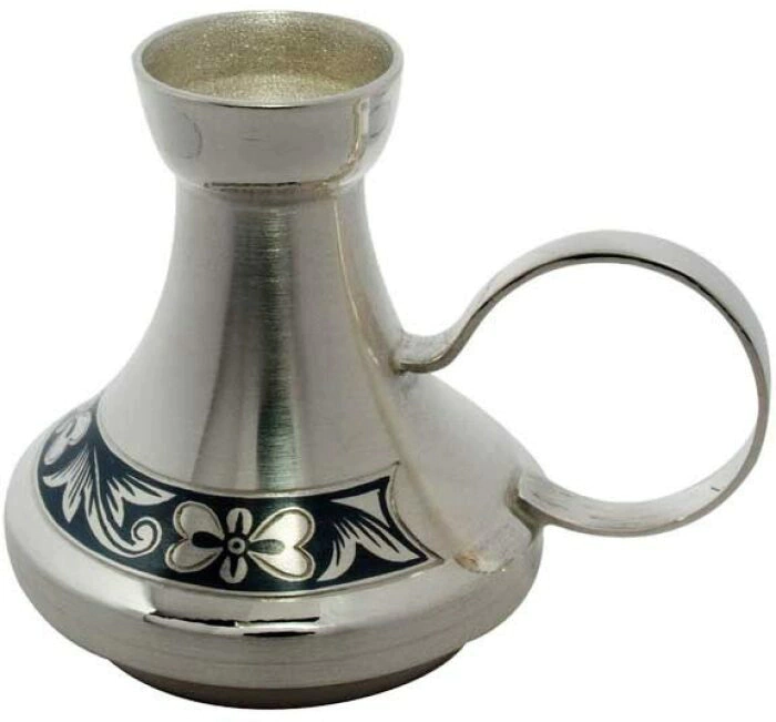 Подсвечник из серебра для церковной свечи