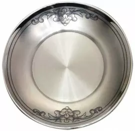 Silver coffee saucer "Blooming branch"