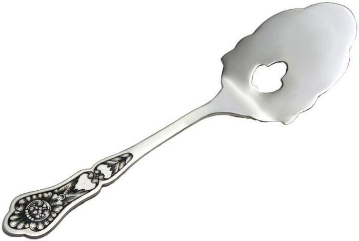 Silver cake spatula "Chrysanthemum"
