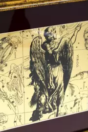 Картина на сусальном золоте "Знак Зодиака Дева"