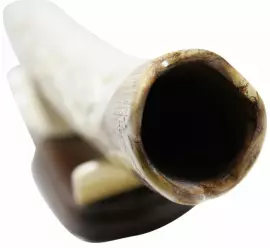 Композиция из бивня мамонта "Два карпа у лотоса"