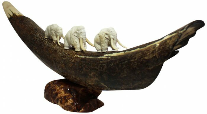 The composition of the mammoth tusk "Three mammoths"