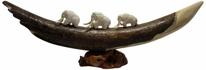 The composition of the mammoth tusk "Three mammoths"
