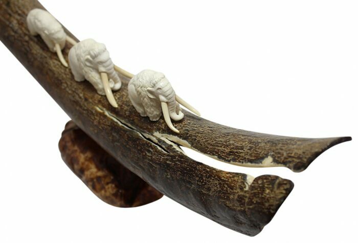 The composition of the mammoth tusk "Three mammoths"