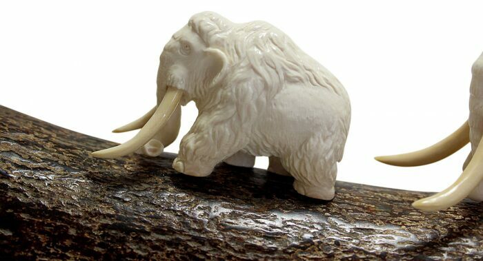 The composition of the mammoth tusk "Three mammoths"
