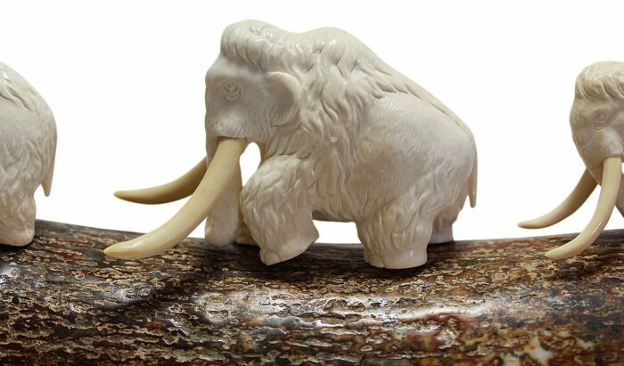 The composition of the mammoth tusk "Three mammoths"