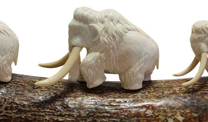 The composition of the mammoth tusk "Three mammoths"
