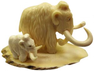 Mammoth tusk sculpture "Posterity"