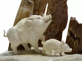 Writing device "Boar with a piglet"