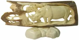 Композиция из бивня мамонта "Носорог"