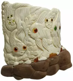 Композиция из бивня мамонта "Морские рыбки"