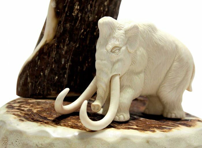 Mammoth tusk composition "Mammoth at the mountain"