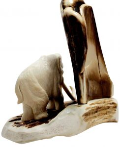 Mammoth tusk composition "Mammoth at the mountain"