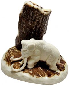 Mammoth tusk composition "Mammoth at the mountain"