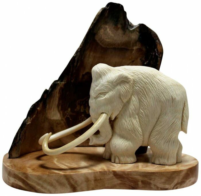 Mammoth tusk composition "Rock art"