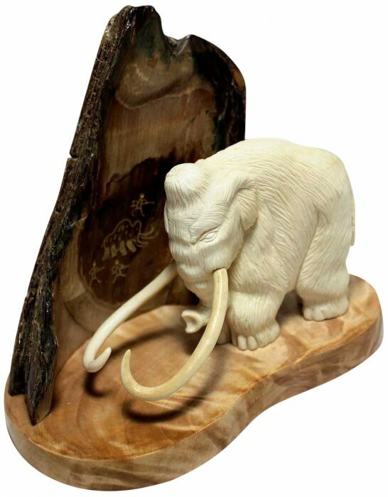 Mammoth tusk composition "Rock art"