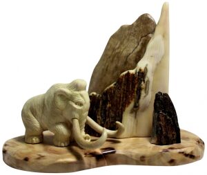 Mammoth tusk composition "Under the rock"