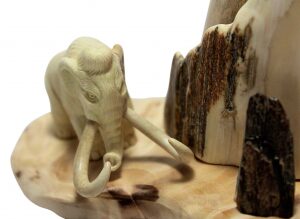 Mammoth tusk composition "Under the rock"