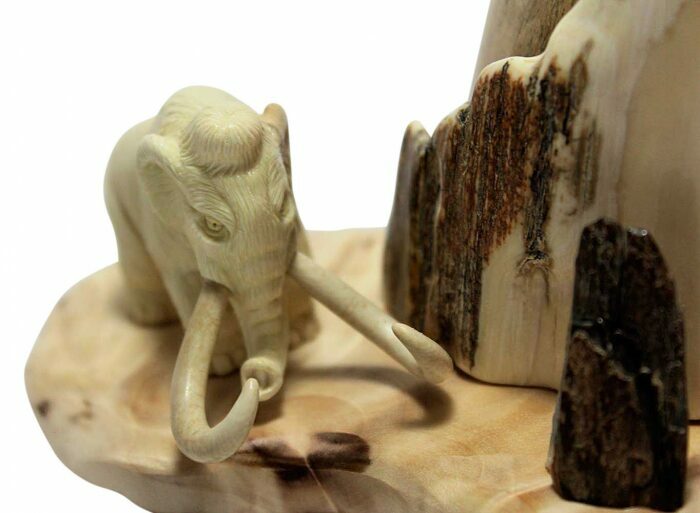 Mammoth tusk composition "Under the rock"