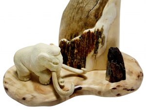 Mammoth tusk composition "Under the rock"