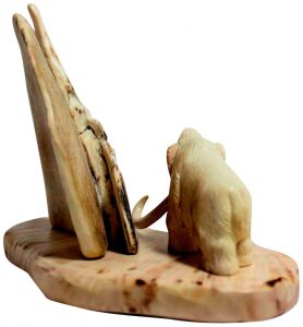 Mammoth tusk composition "Under the rock"