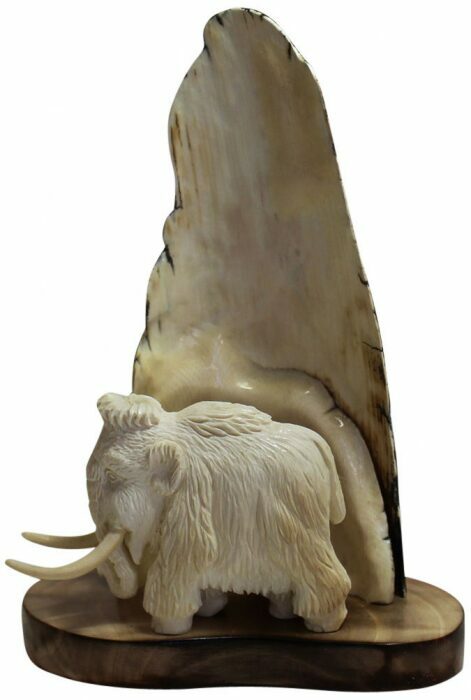 Mammoth tusk composition "Mammoth under a rock"