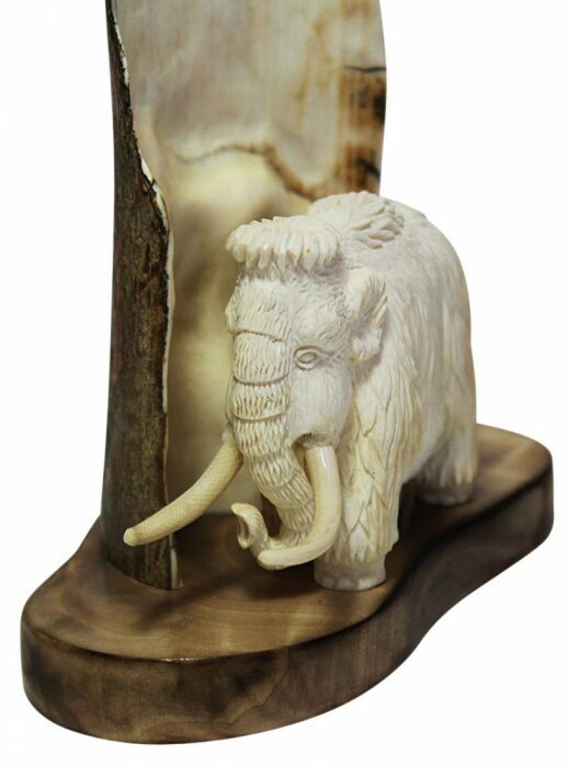 Mammoth tusk composition "Mammoth under a rock"