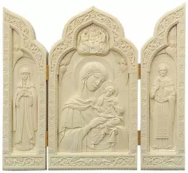 The icon-fold of the mammoth tusk "The Virgin"