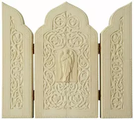 The icon-fold of the mammoth tusk "The Virgin"
