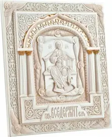 Икона из бивня мамонта "Господь Вседержитель" Икона из бивня мамонта "Господь Вседержитель"