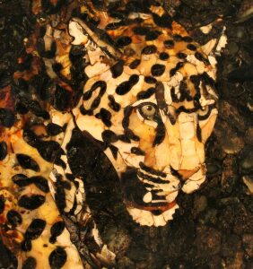 Leopard amber panel